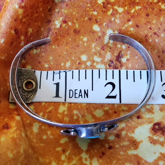 Sterling Southwest Turquoise Cuff - Picture 5 of 7